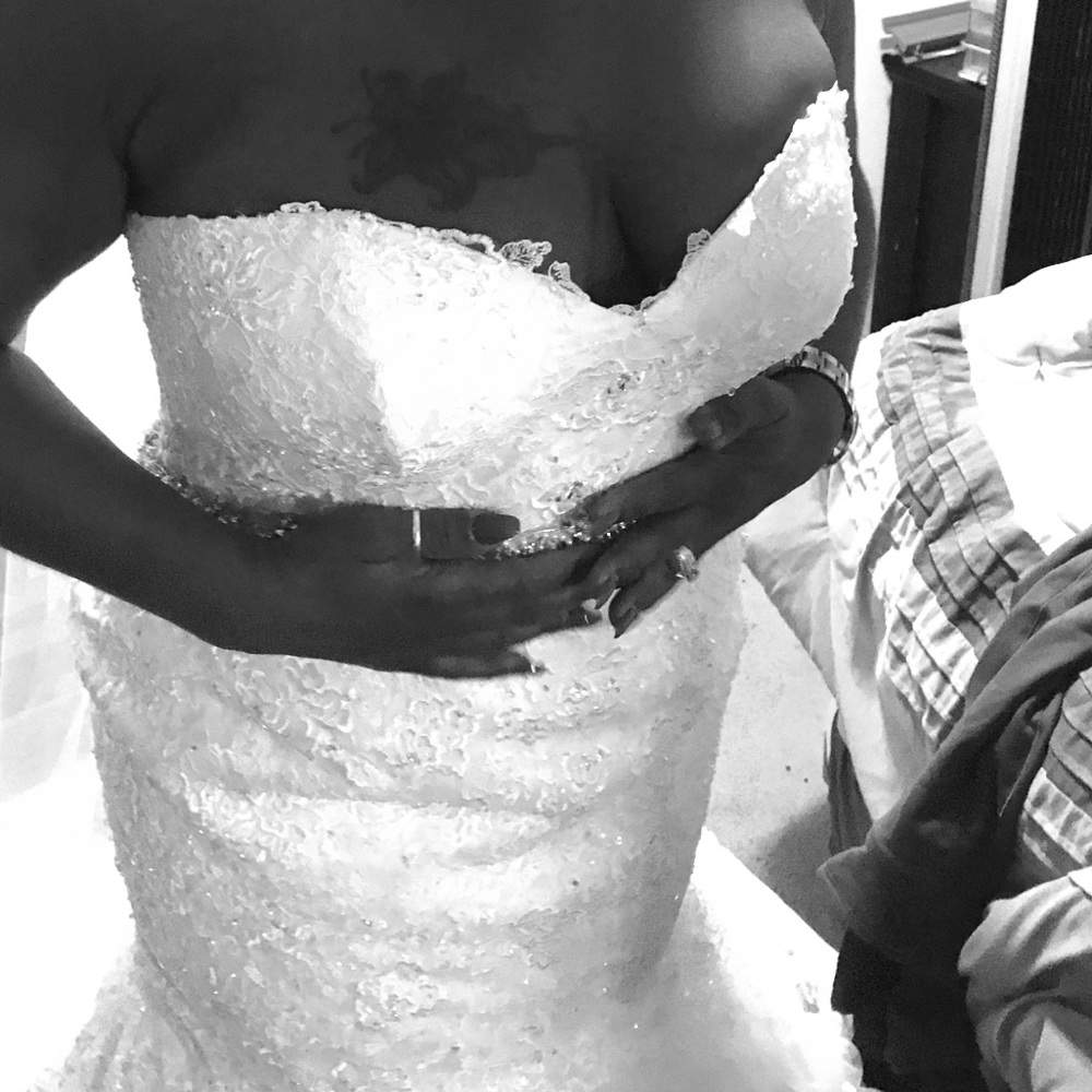 Cascading Lace Wedding Gown Fit & Flare-New